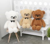 teddy bear with glasses on